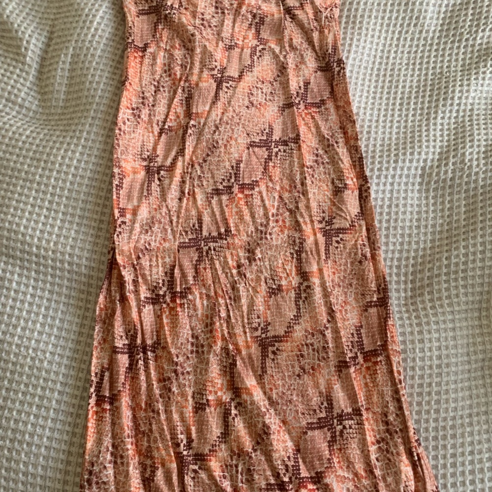 Urban outfitters snake print slip skirt